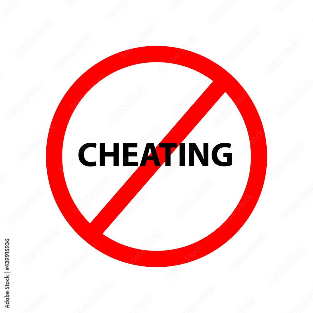 No cheating, written in English No cheating, written in English
