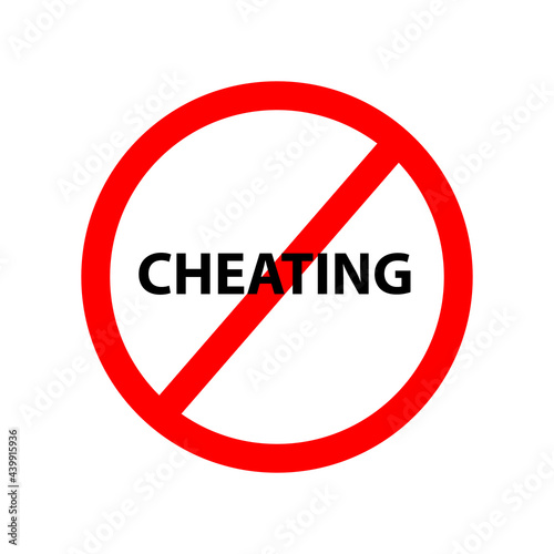 No cheating, written in English