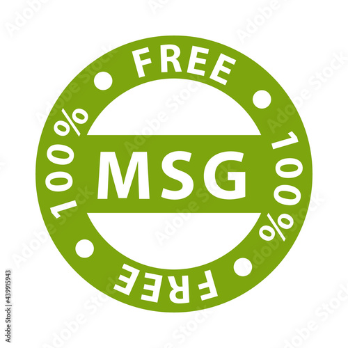 Mono sodium glutamate label sign