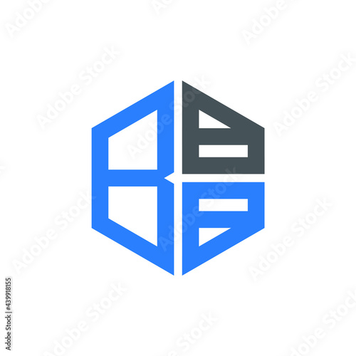 BBB logo BBB icon BBB vector BBB monogram BBB letter BBB minimalist BBB triangle BBB hexagon Unique modern flat abstract logo design 