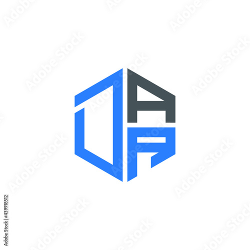 DAA logo DAA icon DAA vector DAA monogram DAA letter DAA minimalist DAA triangle DAA hexagon Unique modern flat abstract logo design 