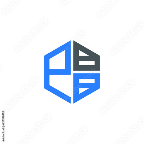 PBB logo PBB icon PBB vector PBB monogram PBB letter PBB minimalist PBB triangle PBB hexagon Unique modern flat abstract logo design 