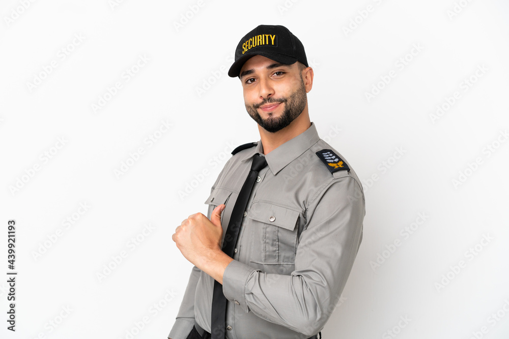 Young arab man isolated on white background proud and self-satisfied Young arab man isolated on white background proud and self-satisfied