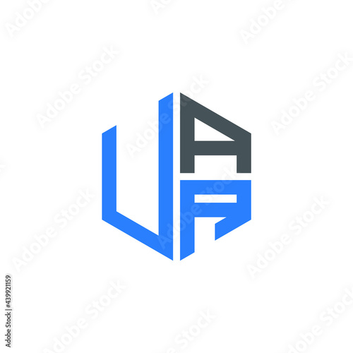 UAA logo UAA icon UAA vector UAA monogram UAA letter UAA minimalist UAA triangle UAA hexagon Unique modern flat abstract logo design 