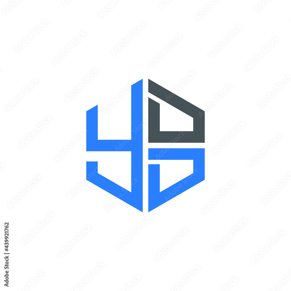 YDD logo YDD icon YDD vector YDD monogram YDD letter YDD minimalist YDD triangle YDD hexagon Unique modern flat abstract logo design 