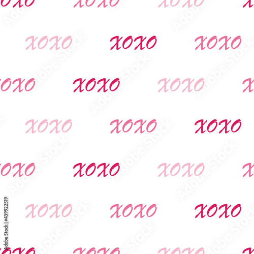 Valentine's day hugs and kisses repeat seamless background pattern design.