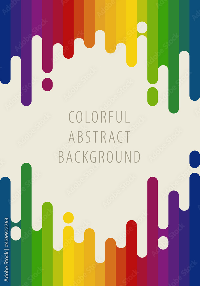 Obraz premium Abstract background pattern. Vertical stripes rainbow gradient retro colors. Template design for publication, cover, card, poster, flyer, brochure, banner, wall. Vector illustration.
