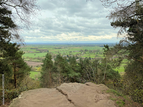 A view of the Cheshire Plain from Peckforton photo