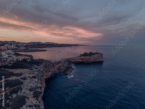 Lighthouse at the cliff in Mallorca