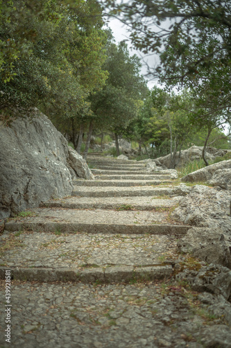 Stairs to the cross at Mallorca