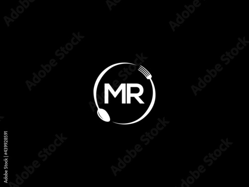 Letter MR Logo, restaurants mr logo icon vector for modern kitchen, health and food business