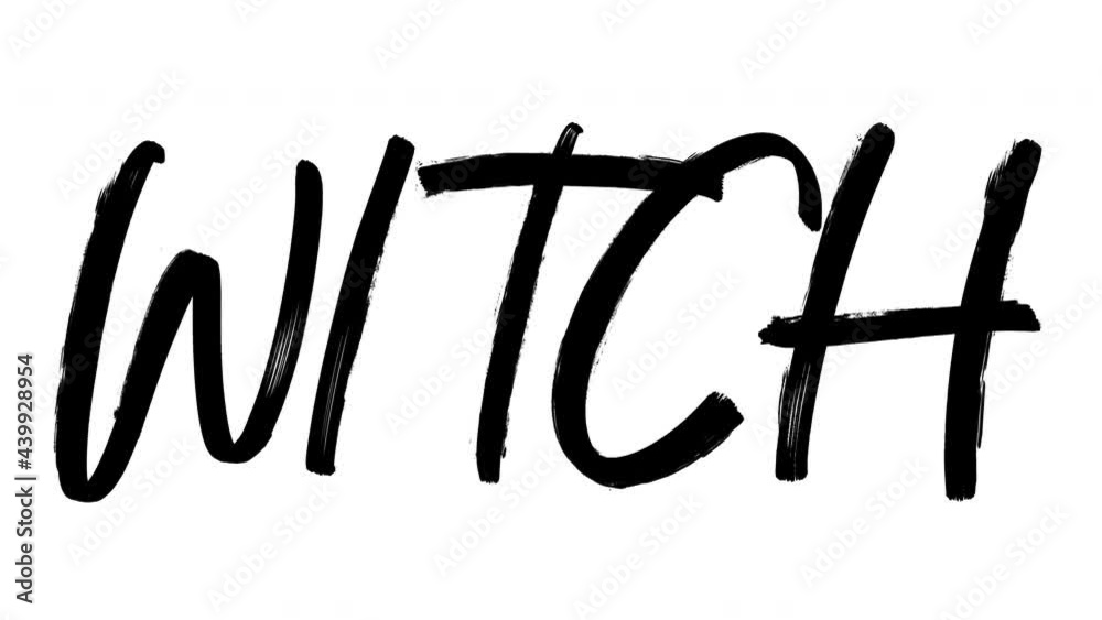 Witch - animated spooky witch quote on white background marker font textured creepy horror look Witch - animated spooky witch quote on white background marker font textured creepy horror look