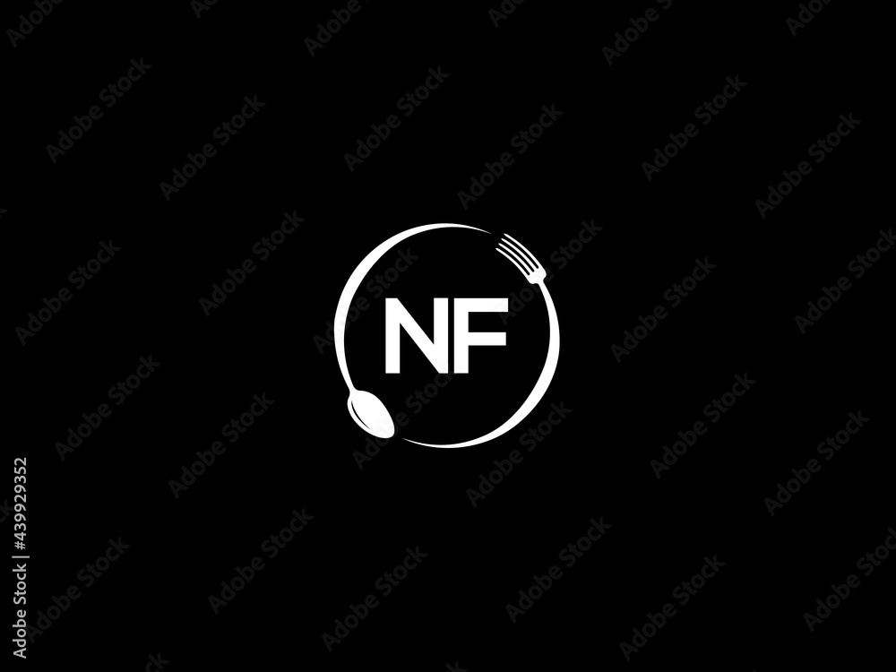 Letter NF Logo, restaurants nf logo icon vector for modern kitchen ...