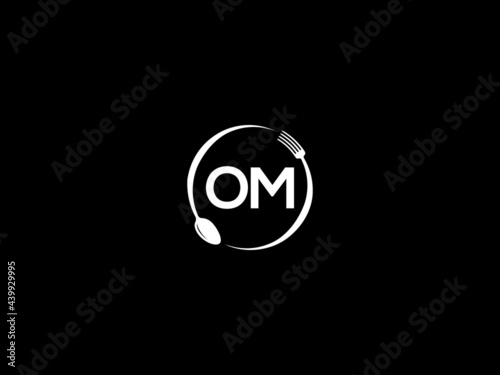 Letter OM Logo, restaurants om logo icon vector for modern kitchen, health and food business