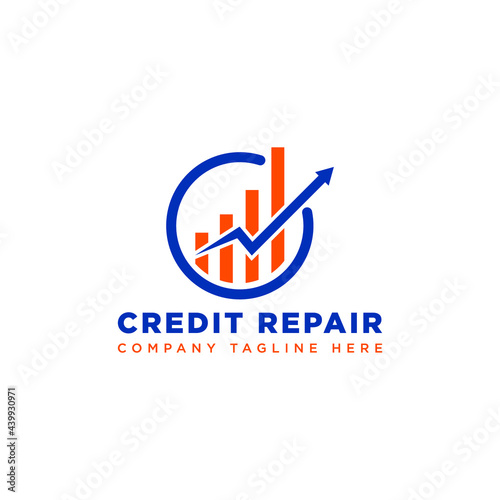 Credit repair logo idea.
credit repair business.
repair logo design.
money repair logo vector