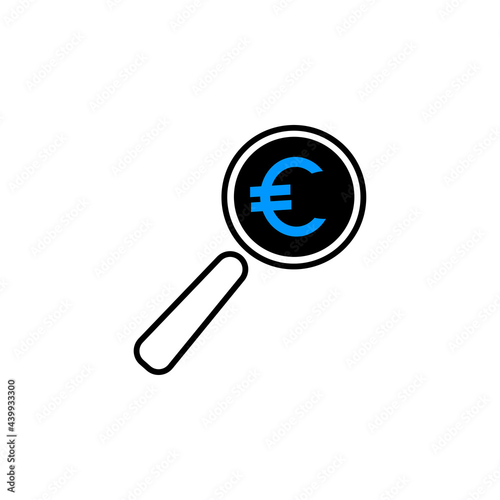 Euro audit, find icon Euro audit, find icon