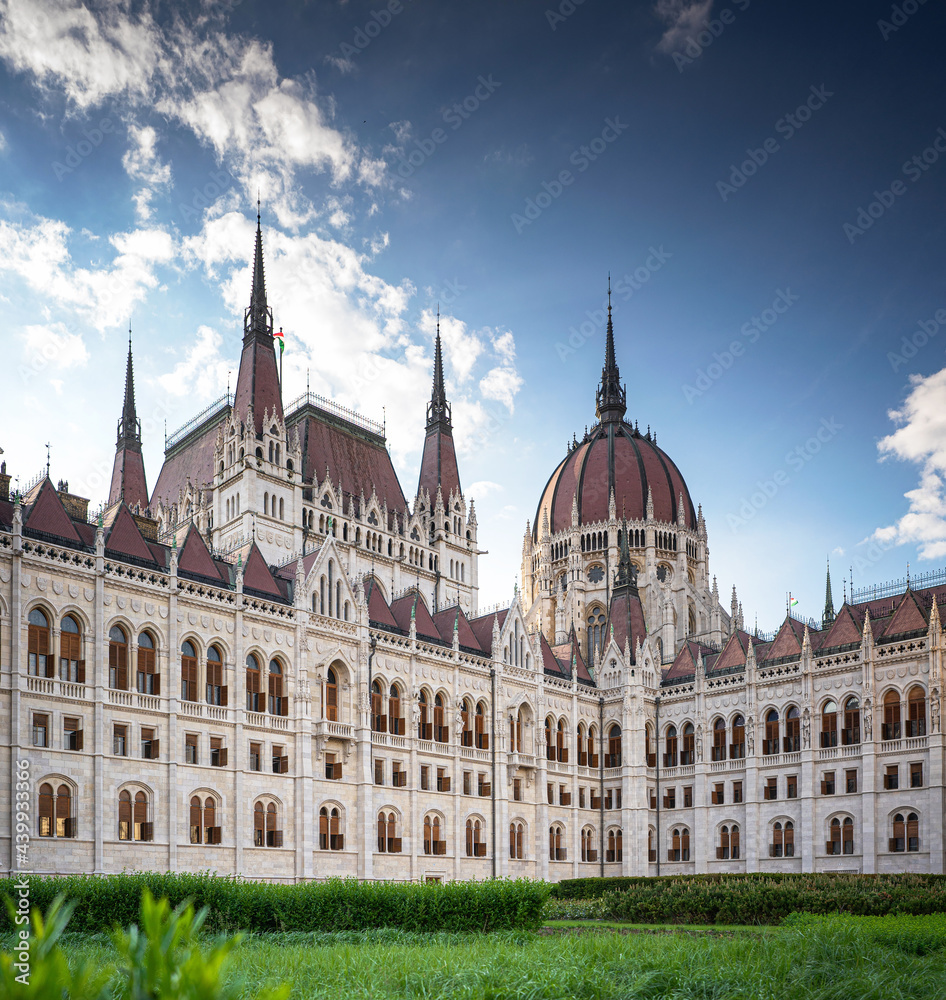 Exterior of the famous Hungarian Parliament, Budapest