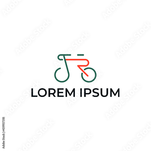 monogram, logo, symbol, modern, vector, sign, design, business, cycle, company, icon, line, mark, symbol, , r, art, template, emblem, concept, corporate, illustration, typography, element, initial,