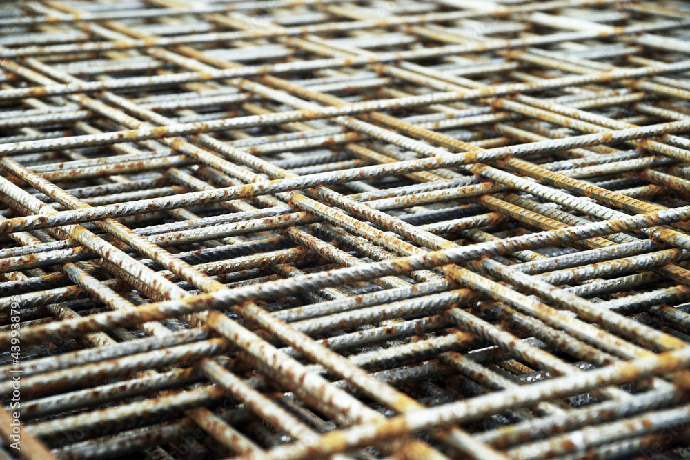 Metal framework of concrete monolithic structure.Reinforcement of concrete walls Metal framework of concrete monolithic structure.Reinforcement of concrete walls