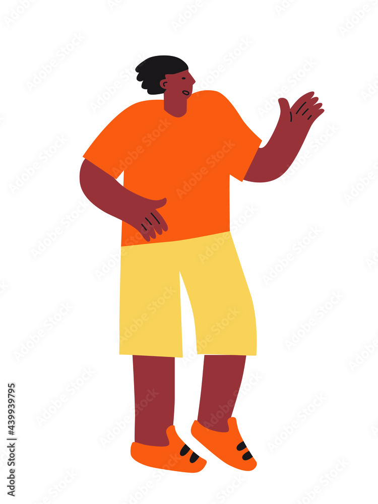 Man personnel, manager, coworkers working on laptop or computer, doing tasks, show presentation, online communication. Business team characters. Vector flat isolated illustration. Man personnel, manager, coworkers working on laptop or computer, doing tasks, show presentation, online communication. Business team characters. Vector flat isolated illustration.