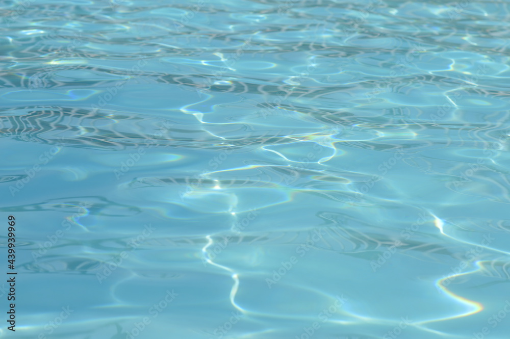 blue water patterns in a swimming pool