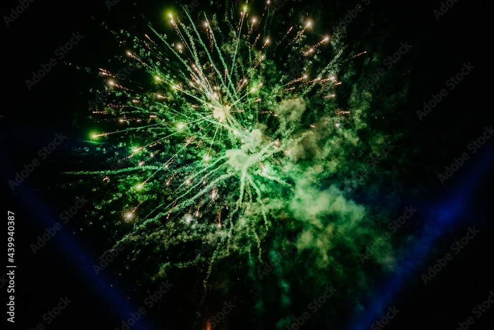 Fototapeta premium fireworks in the night sky celebration