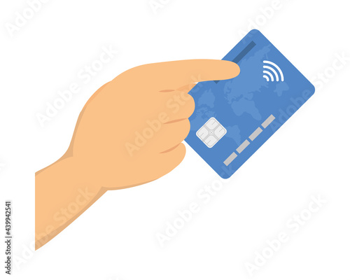 hand and credit card