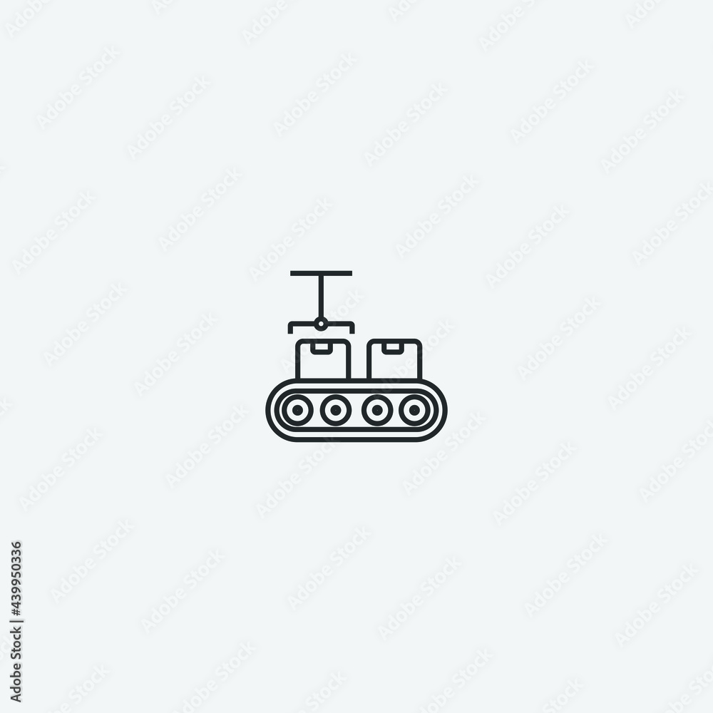 Production vector icon illustration sign Production vector icon illustration sign