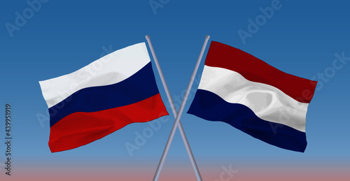 ロシアとオランダの国旗