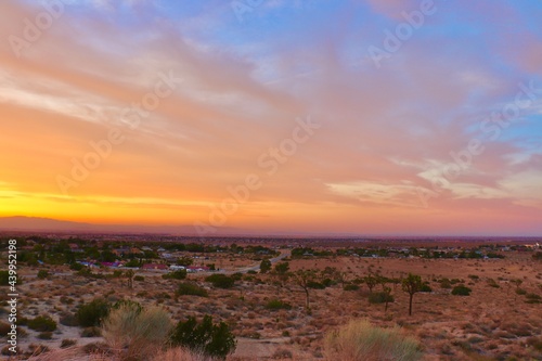 Beautiful Sunset In The Southern California Desert City Palmdale