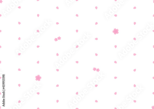 サクラのシームレスなドット背景のイラスト 1