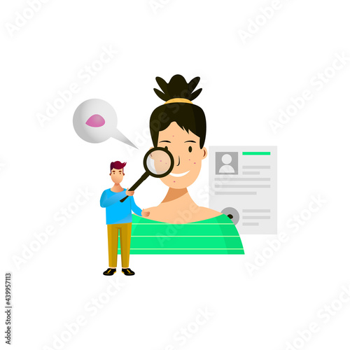 Illustration facelift skin care design vector isolated on white background