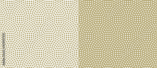 Fish scales seamless pattern. Vector monochrome illustration