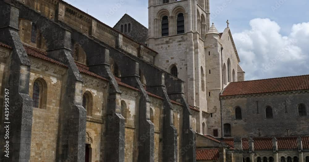 The Vezelay abbey, department of Yonne, region Bourgogne Franche Comte in France The Vezelay abbey, department of Yonne, region Bourgogne Franche Comte in France