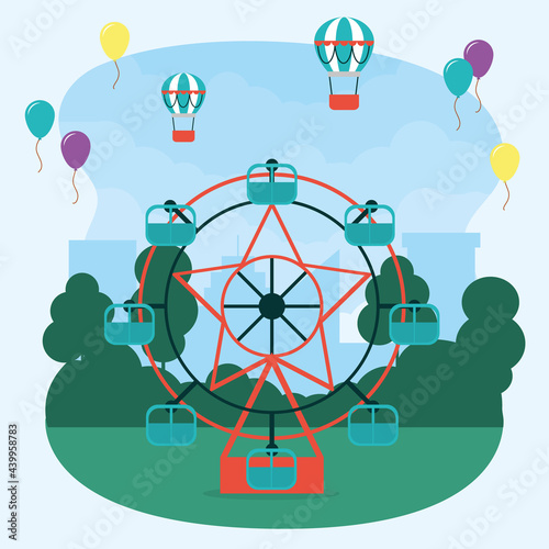 ferris wheel illustration photo