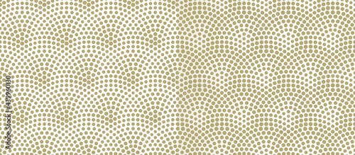 Fish scales seamless pattern. Vector monochrome illustration