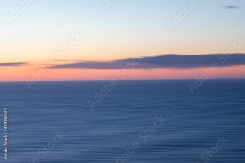 Sunset in the North Sea from on board a cruise ship
