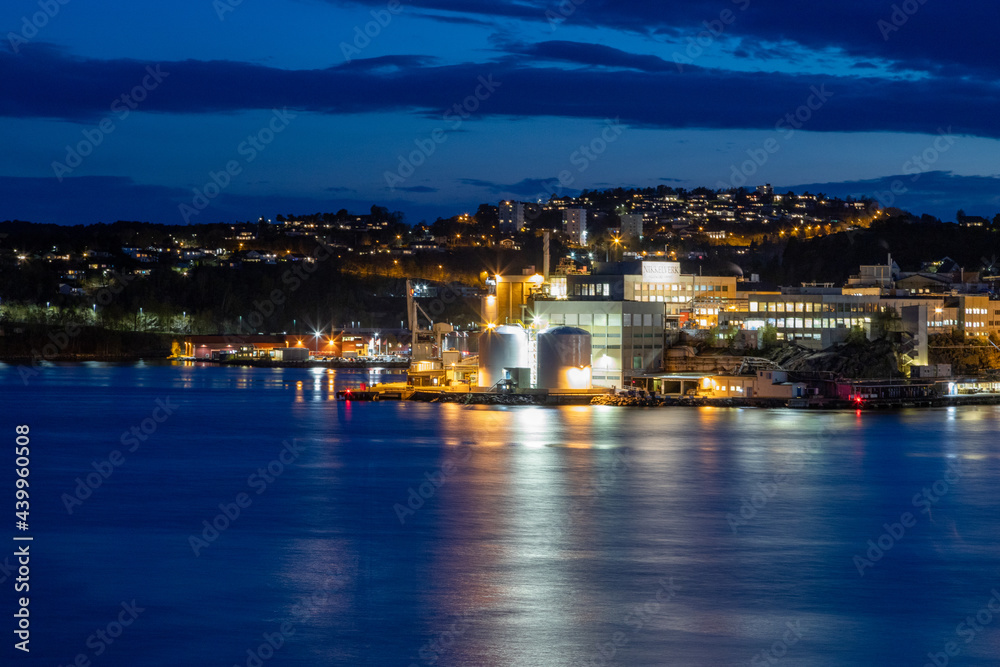 Landscapes from a cruise ship in Kristiansand, Norway