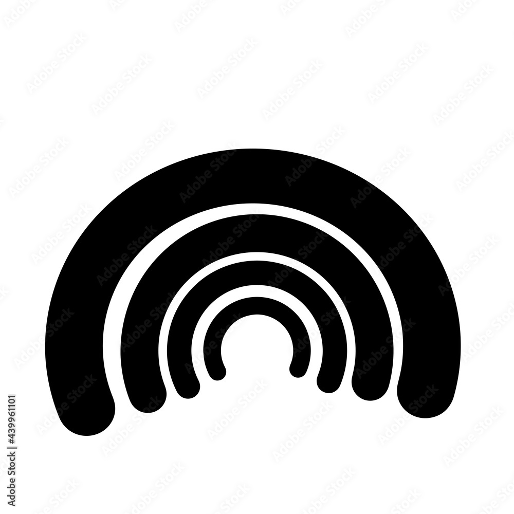 Hand drawn vector rainbow illustration. Logo design element for t-shirts collection. Hand drawn vector rainbow illustration. Logo design element for t-shirts collection.