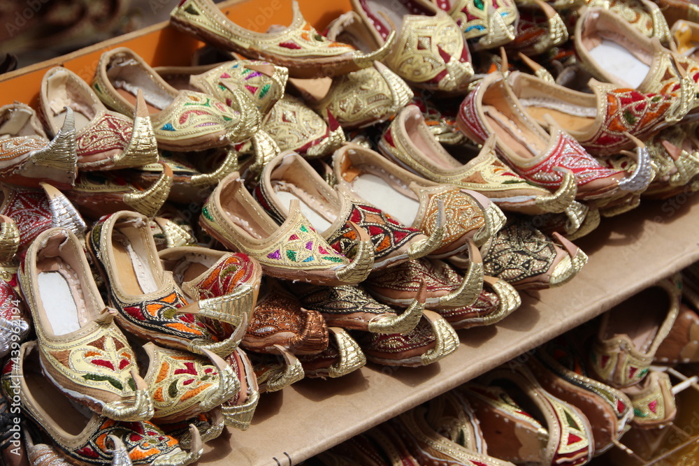Shoe stall in Dubai, UAE.