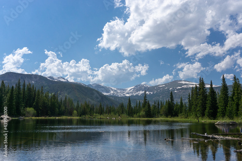 Fototapeta Naklejka Na Ścianę i Meble -  Lost lake spring scene Colorado mountains