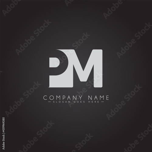 Simple Business Logo for Initial Letter PM