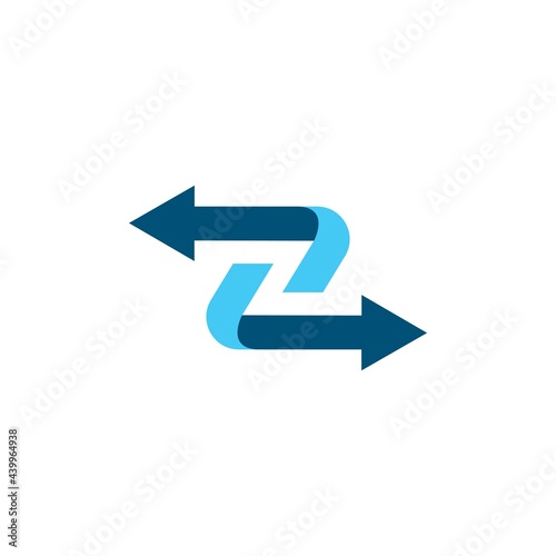 Arrow z letter icon vector illustration Template