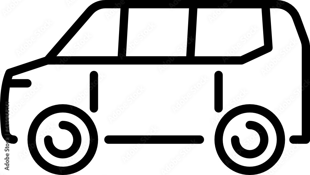 minivan minimal line icon minivan minimal line icon
