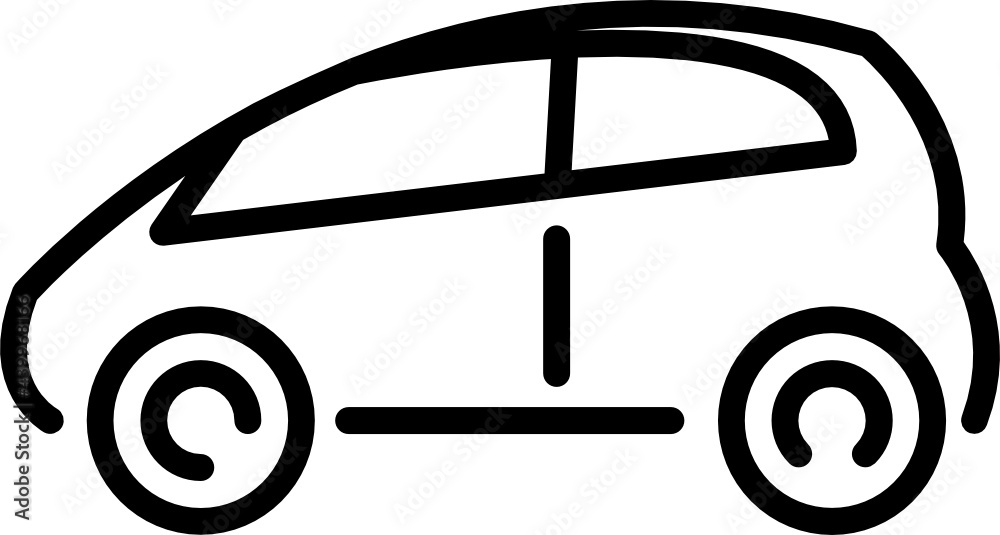 eco car minimal line icon