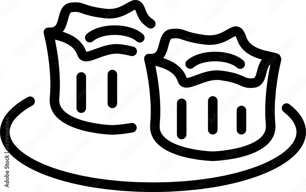 steamed dumpling minimal line icon steamed dumpling minimal line icon