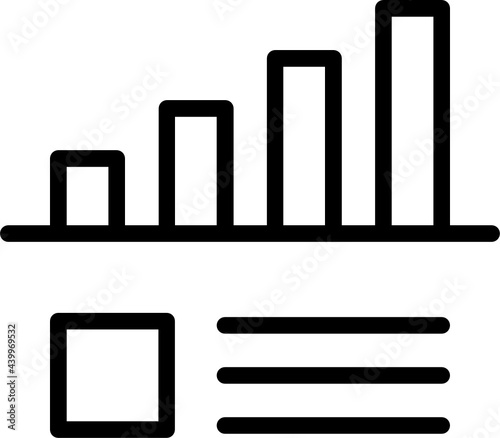 bar graph minimal line icon