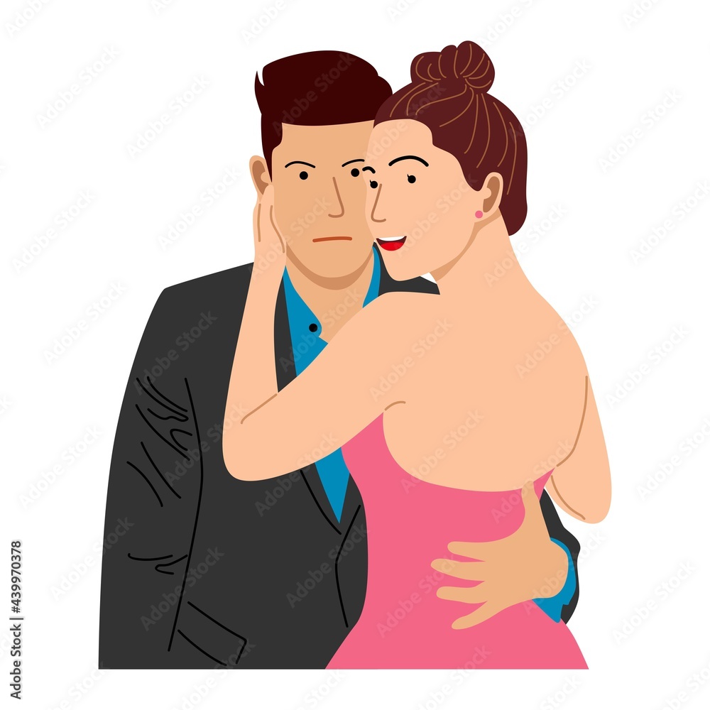 Couple in love. Two hugging lovers Couple in love. Two hugging lovers
