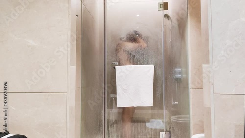 Young Asian Man having shower in bathroom | Young Adult Indian boy taking shower in bathroom, Bathing, Young Asian Boy Bathing, washing head in shower | Shower, Bathing, Interior, clean, concept photo