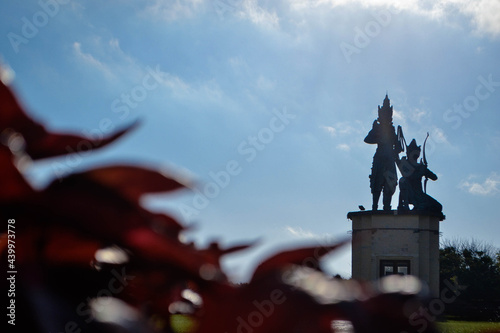 Statue of Krisna and Arjuna at Peninsula, Nusadua Bali photo